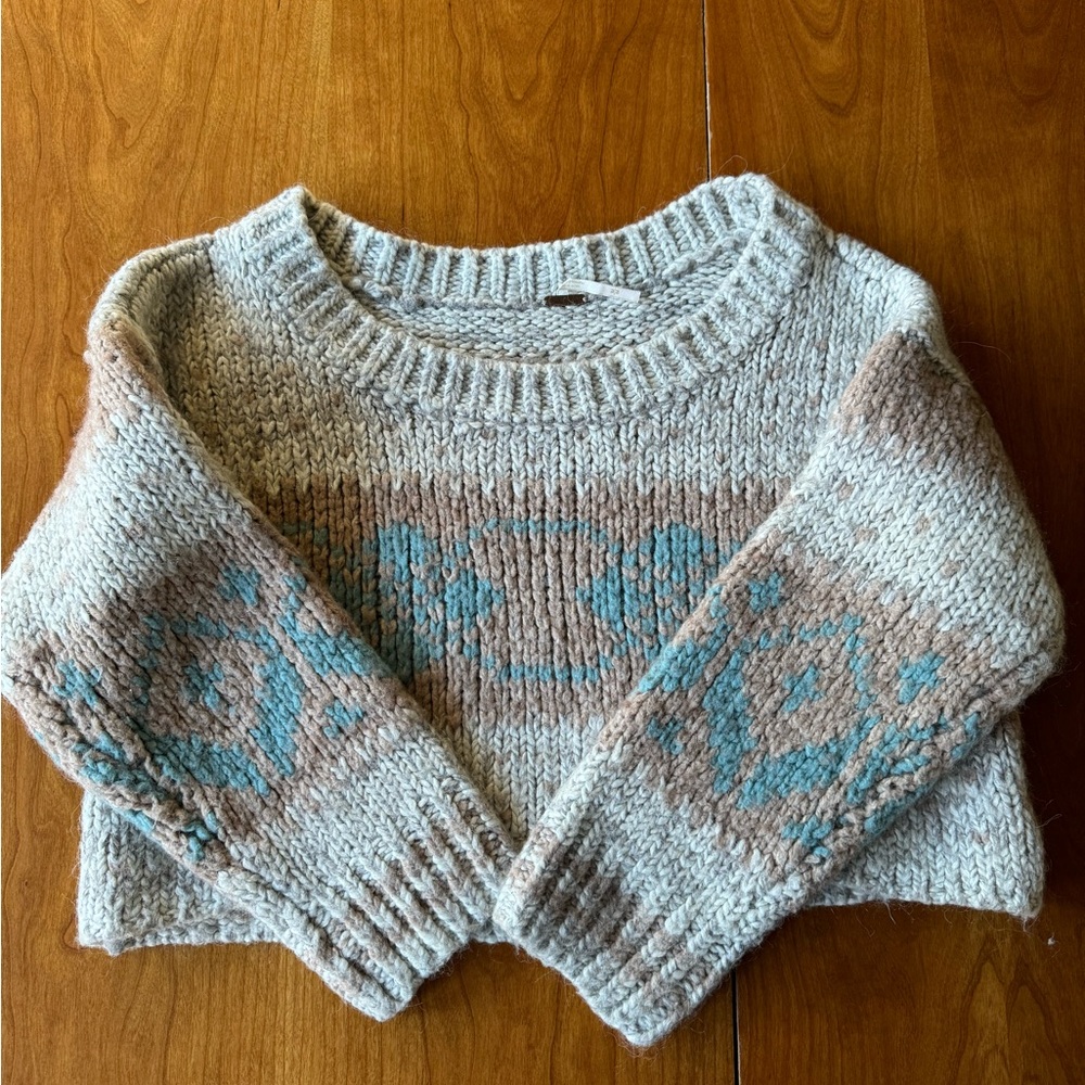 Chunky Knit Cropped Free People Sweater